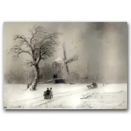 plakat-retro-sniezny-krajobraz-ivan-aivazovsky-a1