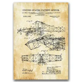 plakat-retro-alexander-bell-latajaca-maszyna-a1