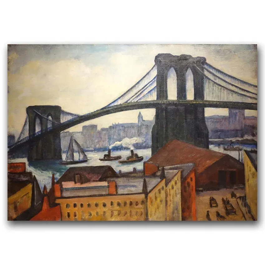 plakat-retro-na-plotnie-most-brooklinski-a1-stan-nowy