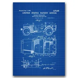 plakat-w-stylu-retro-patent-automobile-us-army-a1