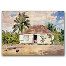 plakat-vintage-chatka-w-dzungli-winslow-homer-a1