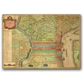 plakat-na-sciane-stara-mapa-filadelfii-a1