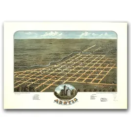 plakat-vintage-do-salonu-stara-mapa-austin-a1