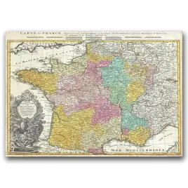 plakat-vintage-stara-mapa-francji-a1