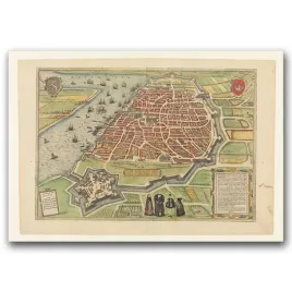 plakat-vintage-do-salonu-stara-mapa-antwerpii-a1