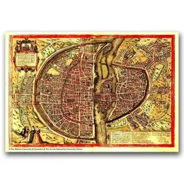 plakat-na-sciane-stara-mapa-paryza-a1