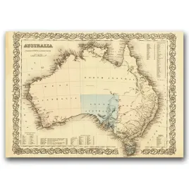 plakat-w-stylu-retro-stara-mapa-australii-a1