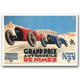 plakat-vintage-wyscigi-samochodowe-de-nimes-a1