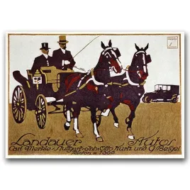 plakat-na-plotnie-z-nadrukiem-a1-powoz-konie-art