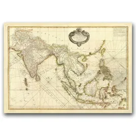 plakat-w-stylu-retro-stara-mapa-azji-a1