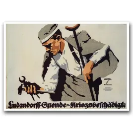 plakat-na-plotnie-canvas-a1-wojna-choroba-zolnierz