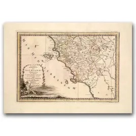 plakat-w-stylu-retro-stara-mapa-wloch-toskania-a1