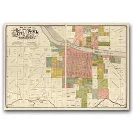 retro-plakat-mapa-little-rock-arkansas-a1