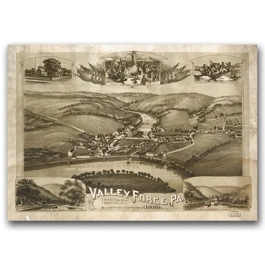 retro-plakat-mapa-old-valley-forge-a1-stan-nowy