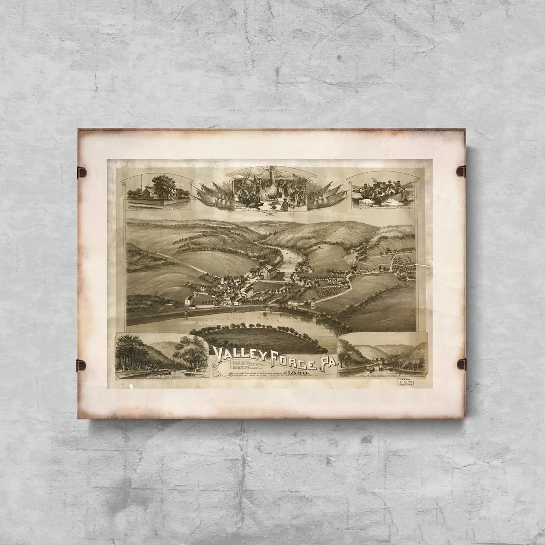 retro-plakat-mapa-old-valley-forge-a1