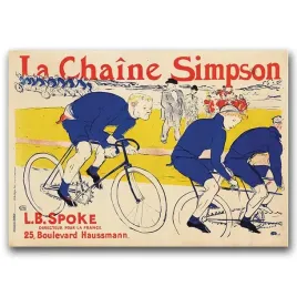 plakat-w-stylu-vintage-le-chaine-simpson-a1