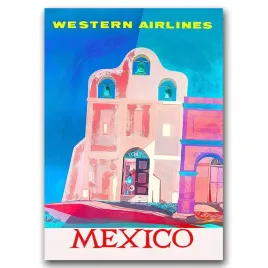 plakat-w-stylu-retro-western-airlines-mexico-a1