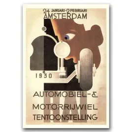 plakat-retro-do-salonu-car-show-amsterdam-a1