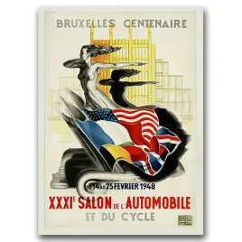 plakat-w-stylu-retro-car-show-brussel-a1