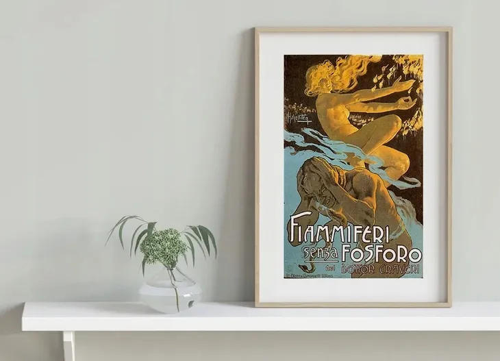 plakat-na-plotnie-scienny-retro-a1-plomienie-ogien-tematyka-inna-tematyka