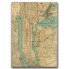 plakat-w-stylu-vintage-stara-mapa-nowego-jorku-a1