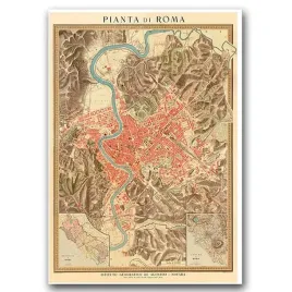 retro-plakat-stara-mapa-roma-wlochy-a1-60x85-cm