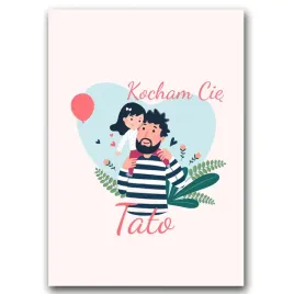dzien-ojca-dla-kochanego-taty-plakat-z-grafika-a1