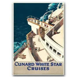 plakat-w-stylu-retro-cunard-white-star-cruises-a2