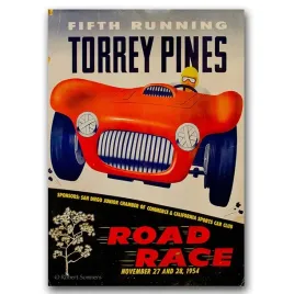 plakat-vintage-czwarty-bieg-torrey-pines-a2