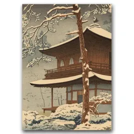 plakat-vintage-snieg-w-swiatyni-ginkakuji-a2