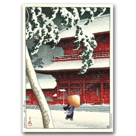 plakat-w-stylu-retro-snieg-w-swiatyni-zojoji-a2