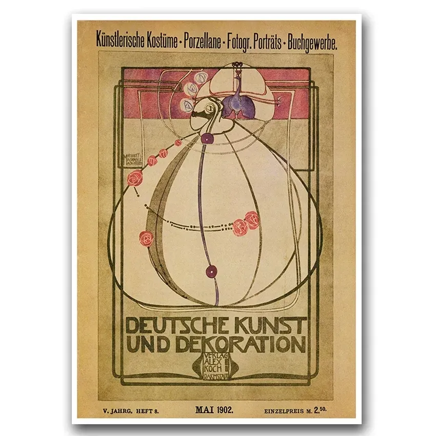 plakat-na-plotnie-retro-scienny-a2-abstrakcja-art-stan-nowy