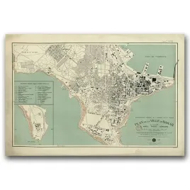 plakat-na-sciane-stara-mapa-dakar-senegal-a2