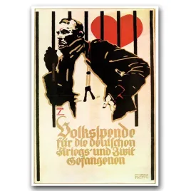 plakat-na-plotnie-canvas-vintage-a2-wojna-wiezien