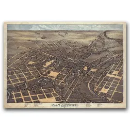 plakat-w-stylu-retro-stara-mapa-san-antonio-a2