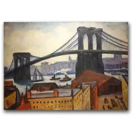 plakat-retro-na-plotnie-most-brooklinski-a2