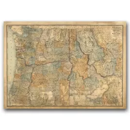 plakat-vintage-mapa-waszyngtonu-a2