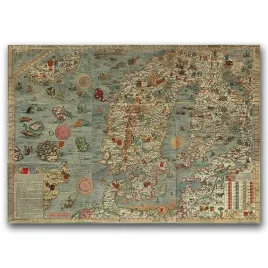plakat-w-stylu-vintage-mapa-starej-skandynawii-a2