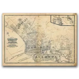 retro-plakat-stara-mapa-oakland-w-kalifornii-a2