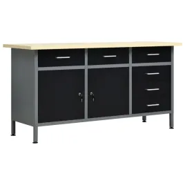 stol-warsztatowy-z-6-szufladami-i-2-szafkami-czarno-szary-160x60x85-cm