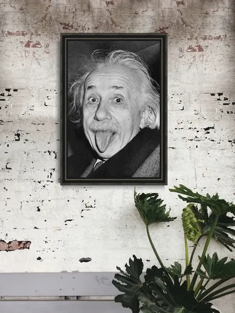retro-plakat-albert-einstein-tongue-out-a4-stan-nowy