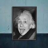 retro-plakat-albert-einstein-tongue-out-a4-liczba-sztuk-1