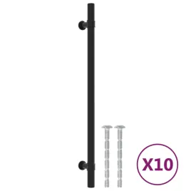 uchwyty-do-szafek-10-szt-czarne-224-mm-stal-nierdzewna
