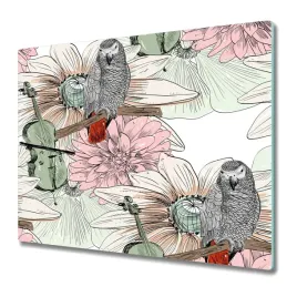 szklana-deska-do-krojenia-papuga-i-kwiaty-60x52-cm