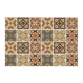 naklejka-na-sciane-15x15-brazowa-dekoracja-24szt