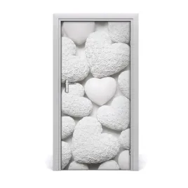 naklejka-fototapeta-na-drzwi-biale-tlo-serca