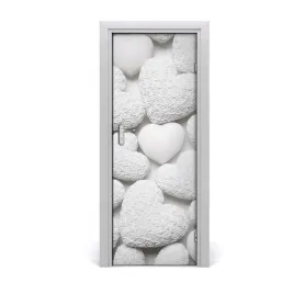 naklejka-fototapeta-na-drzwi-biale-tlo-serca