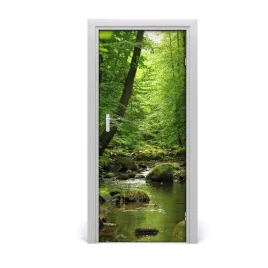 naklejka-fototapeta-na-drzwi-rzeka-w-lesie