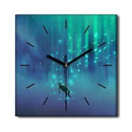 zegar-canvas-scienny-ozdoba-nurek-ryby-morze-30x30