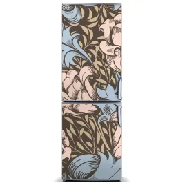 foto-magnes-na-lodowke-kwiaty-i-liscie-60x180